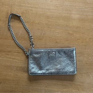 Authentic Coach Metallic Rose Gold Wristlet